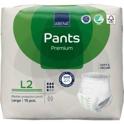 Scutece chilot pentru persoane active L2 100-140 cm Pants Premium cu absorbtie 1900ml, 15 bucati, Abena
