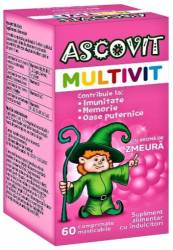 Ascovit Multivit cu aroma de zmeura - 60 comprimate masticabile
