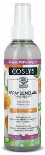 Spray styling descalcire fara clatire, pentru toata familia, cu aloe vera si caise, eco-bio, 200 ml, Coslys