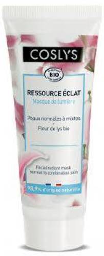 Masca de fata iluminatoare pentru ten normal si mixt, cu extract de crin, eco-bio, 75 ml, Coslys