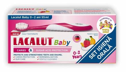 LACALUT BABY 0-2 ANI SET IGIENA ORALA PERIUTA + PASTA ,55ML -ZDROVIT