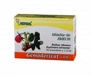 Gemoderivat Mladite de Zmeur 1,5ml x 30 monodoze Hofigal