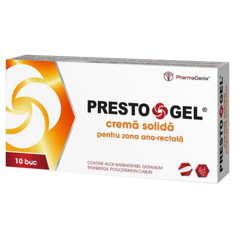 Prestogel cremă solidă (supozitoare) 10 bucati