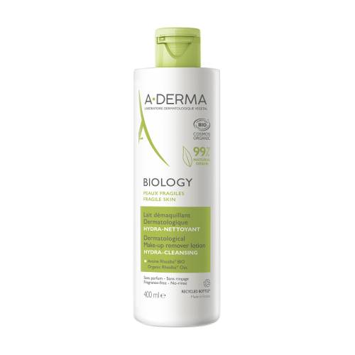 A-Derma Biology Lapte demachiant hidratant pentru piele fragila 400 ml