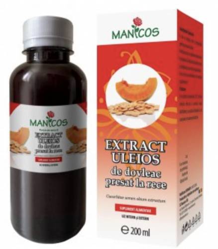 Extract uleios de dovleac presat la rece 200ml - Manicos
