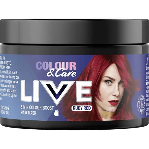 Masca de colorare si ingrijire Schwarzkopf Ruby Red, 150ml, Live