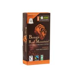 Capsule de cafea nespresso 100% arabica Ethiopia Pure Wild Coffee, eco-bio si fairtrade, 10 bucati, Bonga Red Mountain