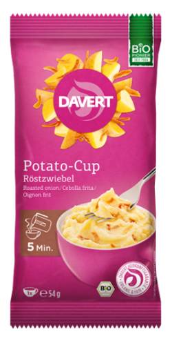 Piure de cartofi cu ceapa prajita eco-bio 54g, DAVERT