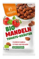 Migdale prajite cu mediterranean tomato, fara zahar, eco-bio, 50g - Landgarten