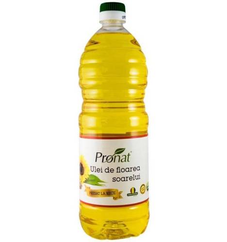 Ulei de floarea soarelui - presat la rece, 1000ml - Pronat