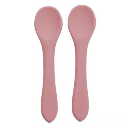Set Lingurite din silicon, 6 luni+, Old Rose, Appekids