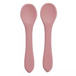 Set Lingurite din silicon, 6 luni+, Old Rose, Appekids