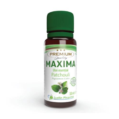 Ulei esential Patchouli Maxima, uz extern, 10 ml, Justin Pharma