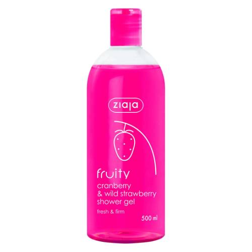 Gel de dus merisoare si capsuni salbatice, Fruity, 500ml - Ziaja