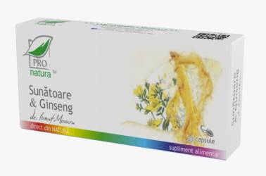 Sunatoare si Ginseng, 30cps - Pro Natura