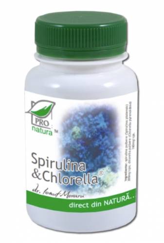 Spirulina si Chlorella, 60cps - Pro Natura