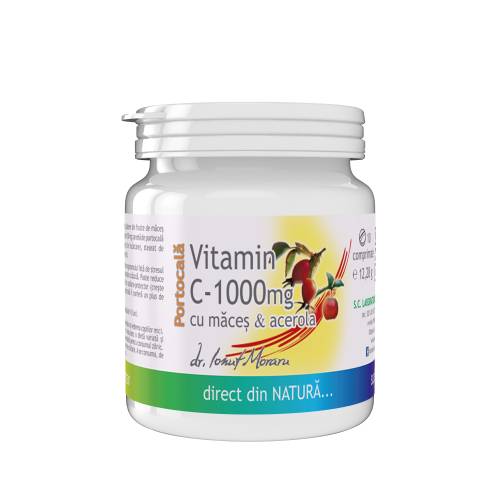 Vitamina C cu maces si acerola aroma de lamaie, 1000mg, 60cps - MEDICA