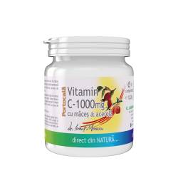 Vitamina C cu maces si acerola aroma de lamaie, 1000mg, 60cps - MEDICA