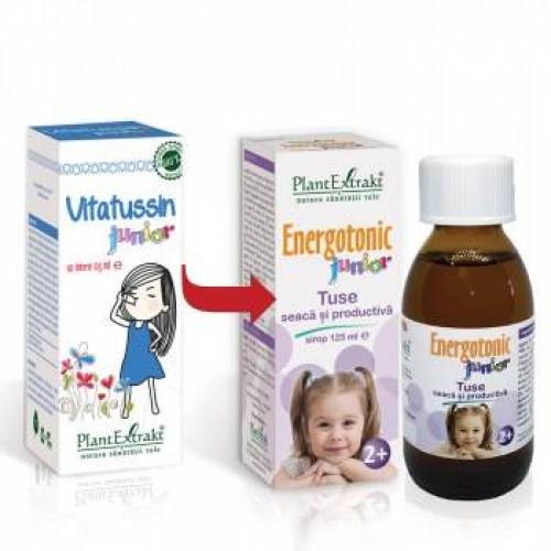 Energotonic junior - Tuse seaca si productiva, 125ml, PantExtrakt