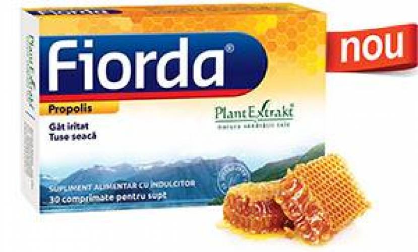 Fiorda cu propolis, 30cpr - Plantextrakt