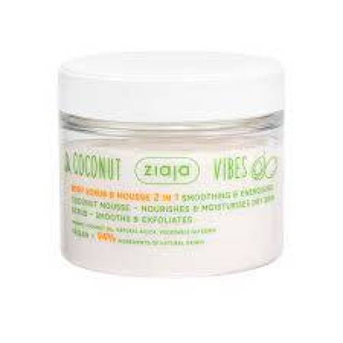 Scrub si Mousse pentru corp, 2 in 1, Coconut Vibes, 270 ml, Ziaja