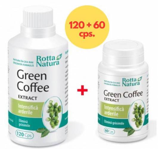Green Coffee Extract - pachet promo 120+60cps gratis - Rotta Natura