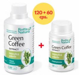 Green Coffee Extract - pachet promo 120+60cps gratis - Rotta Natura