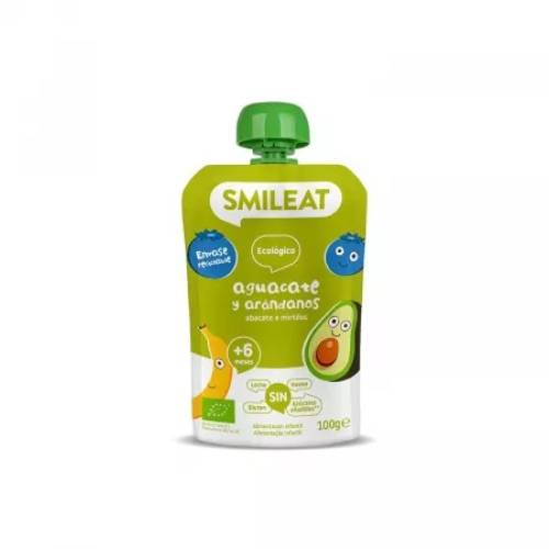 Piure Bio din avocado si afine +6 luni, 100 g – Smileat