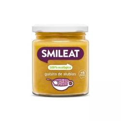 Piure Bio de legume cu fasole alba, vitel si ulei de masline +6 luni, 230 g – Smileat