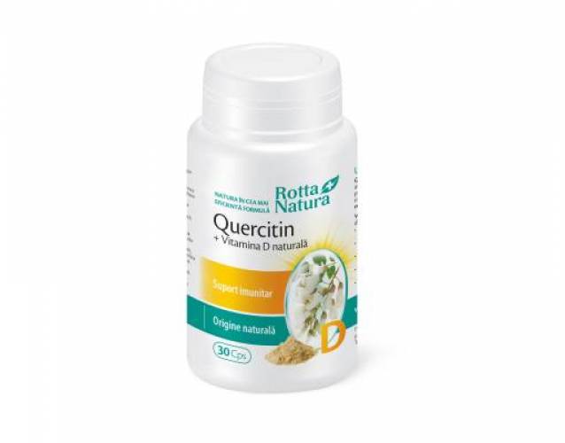 Quercitin si Vitamina D naturala, 30cps - ROTTA NATURA