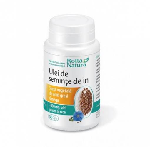 Ulei de seminte de in 1000mg 30cps - Rotta Natura