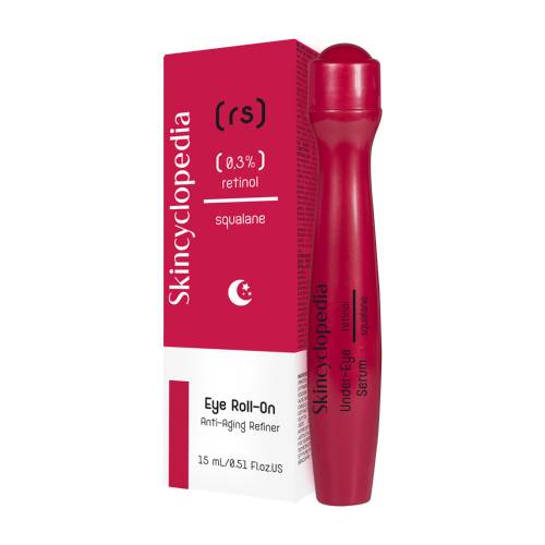Ser roll-on pentru ochi impotriva ridurilor cu retinol si squalane, 15ml, Skincyclopedia