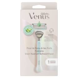 Set aparat de ras pentru zona intima + Rezerva Venus Satin Care, 1 bucata, Gillette