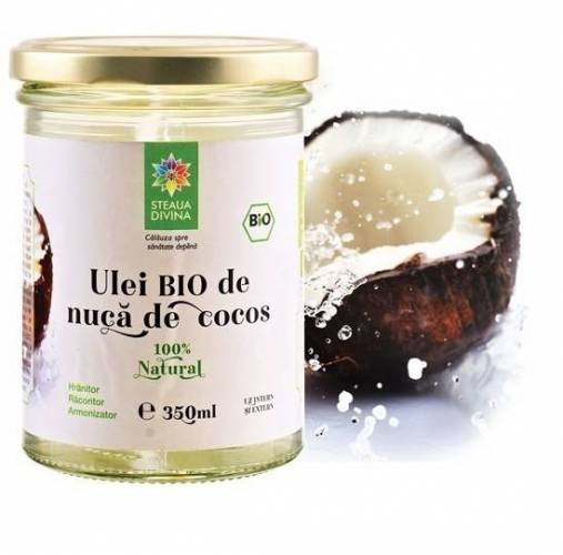 Ulei de cocos extra virgin 350ml - ECO-BIO - Steaua Divina