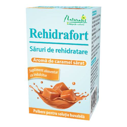 Saruri de rehidratare aroma caramel sarat, Rehidrafort, 10 plicuri, Naturalis