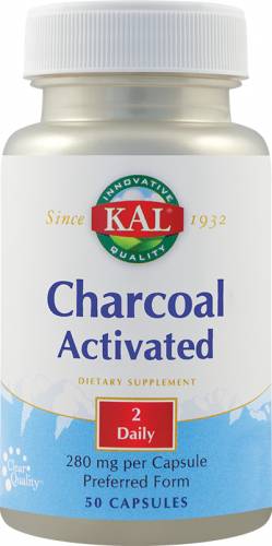Charcoal Activated (Carbune medicinal) 280mg 50tb - KAL - Secom