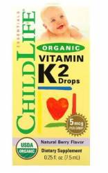 Vitamina K2 (copii) 15 mcg - 7,5 ml - Child Life - Secom