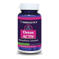 Detox activ , 120 capsule, Herbagetica