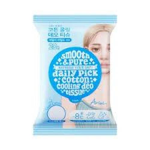 Servetele Deodorante, Smooth & Pure Cotton Cooling Deo , 20 bucati, Ariul