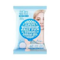 Servetele Deodorante, Smooth & Pure Cotton Cooling Deo , 20 bucati, Ariul