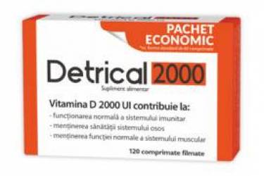 Detrical vitamina D 2000ui, 120cpr, Zdrovit