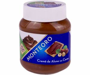 Crema de alune cu cacao fara zahar 350g, Monteoro