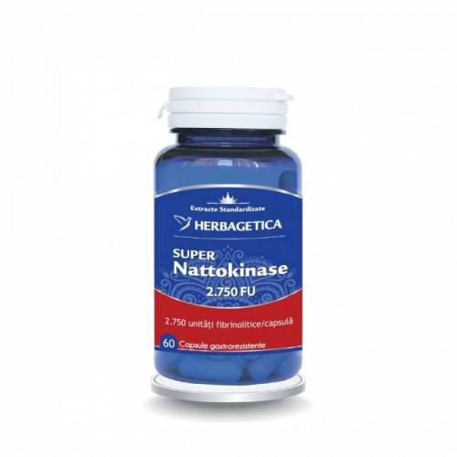 Super Nattokinase 2.750 FU, 60 capsule, Herbagetica