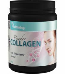 Colagen cu Vitamina C, Gust de Capsune, 330g - Vitaking