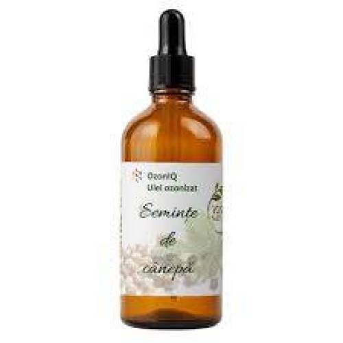 Ulei ozonizat din seminte de canepa, OzonIQ, 100 mL, Aghoras