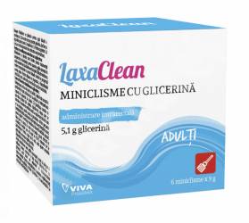 Miniclisme cu glicerina pentru adulti LaxaClean, 6buc - Viva Pharma