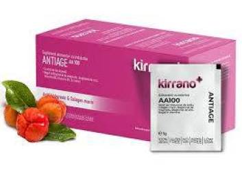 ANTIAGE AA100 cu acid hialuronic + acerola, pentru managementul varstei, 30 plicuri, Kirrano