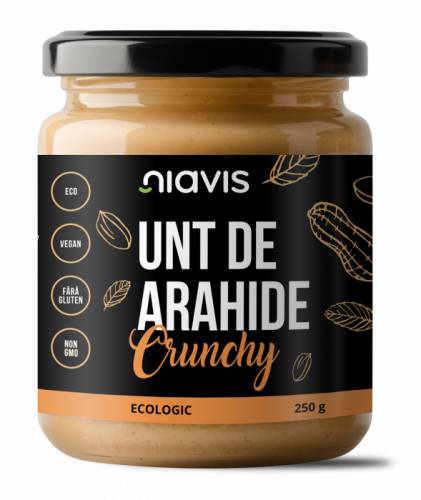 Unt de arahide Crunchy, eco-bio, 250g - Navis