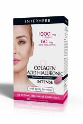 Colagen si acid hialuronic intense, 30cpr - INTERHERB