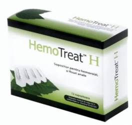 Supozitoare pentru hemoroizi HemoTreat H, 12 bucati - GlobalTreat